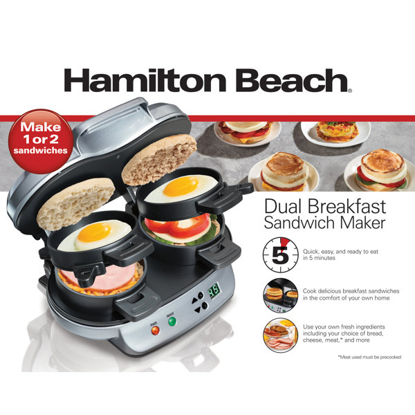Hamilton Beach® Dual Breakfast Sandwich Maker & Reviews Wayfair